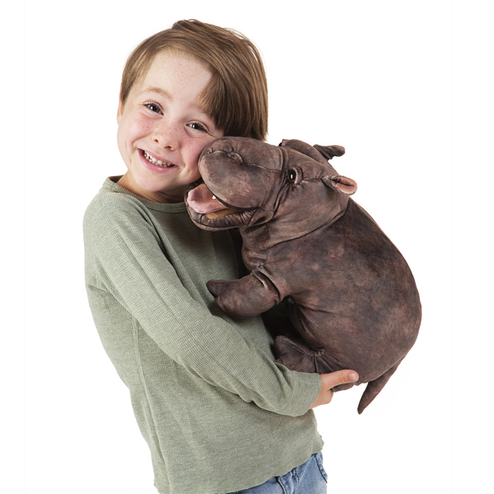 Folkmanis Baby Hippo 41cm Animal Hand Puppet Kids/Children Toy 3y+
