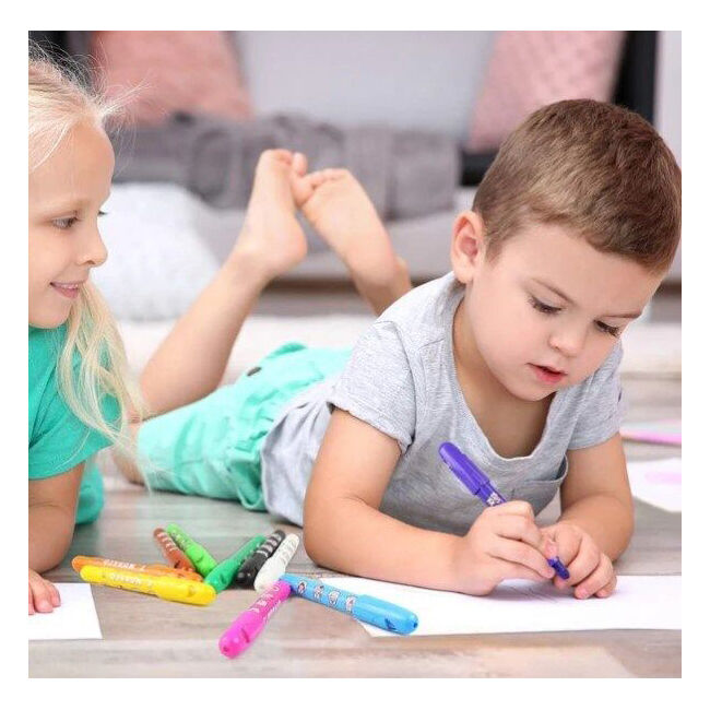 12pc Flower Monaco Silky Crayons Coloring Tools Art & Craft Kids/Children - 3y+
