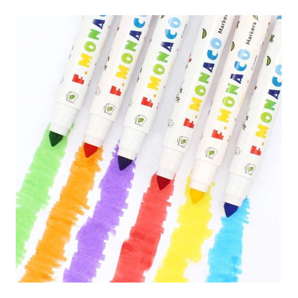 2x 24pc Flower Monaco Taper Head Washable Markers Art & Craft Kids/Children - 3y+