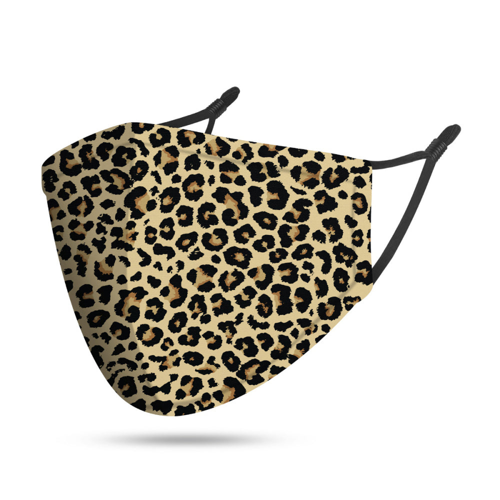 12PK Splosh Adult Reusable Face Mask w/ Adjustable Strap 12y+ Leopard Print