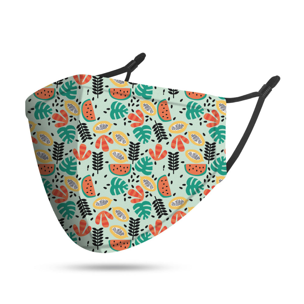 12PK Splosh Adult Reusable Face Mask w/ Adjustable Strap 12y+ Tropical Fruit