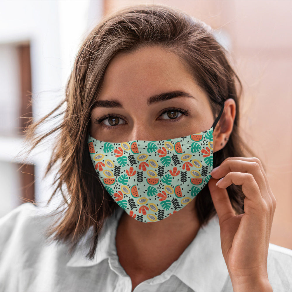 12PK Splosh Adult Reusable Face Mask w/ Adjustable Strap 12y+ Tropical Fruit