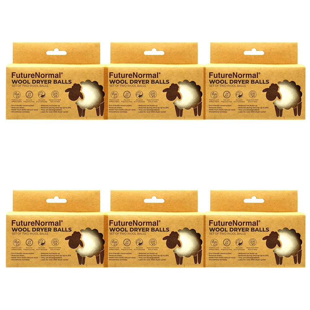 6x 2pc Future Normal Wool Dryer Balls