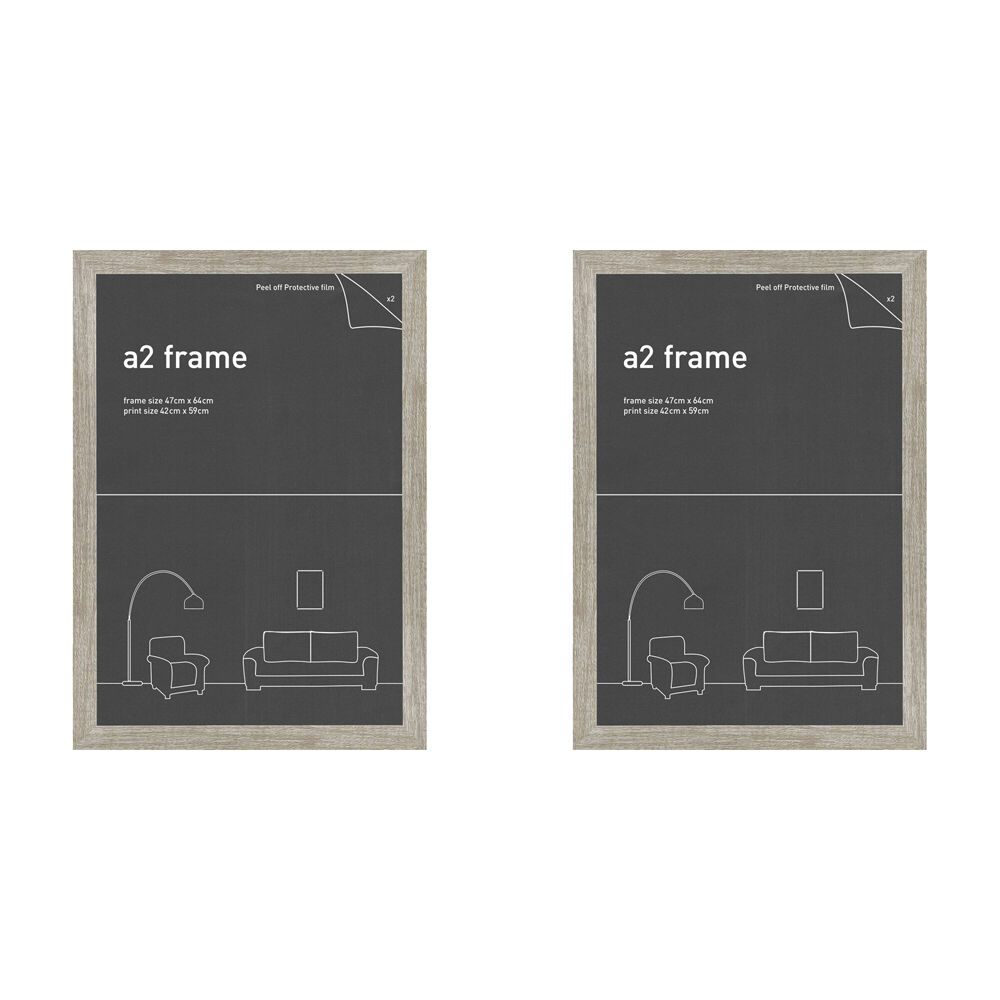 2PK Impact Rock Merchandise Classic Photo/Picture Frame Ash/Dark Oak Fits A2
