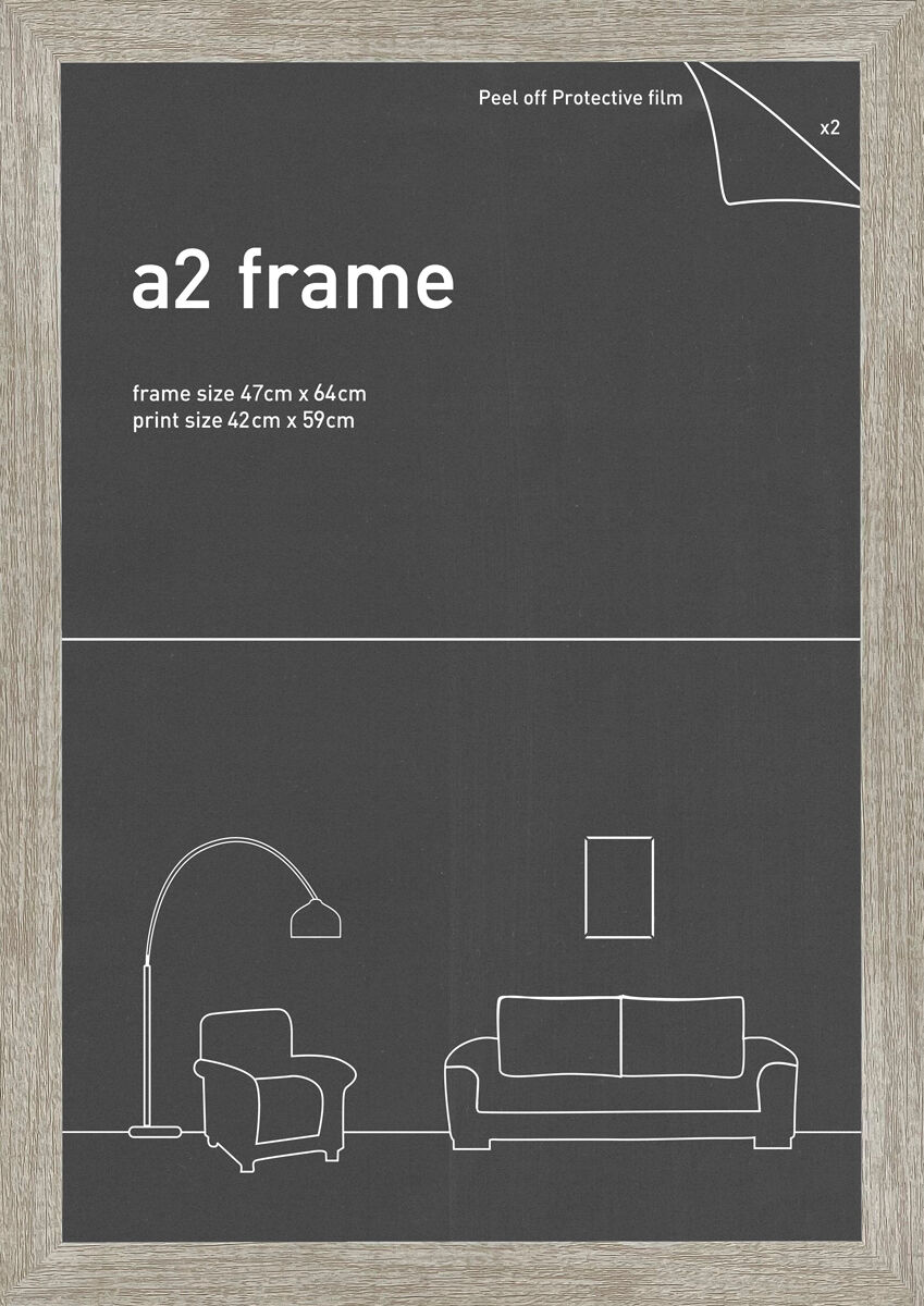 4PK Impact Rock Merchandise Classic Photo/Picture Frame Ash/Dark Oak Fits A2