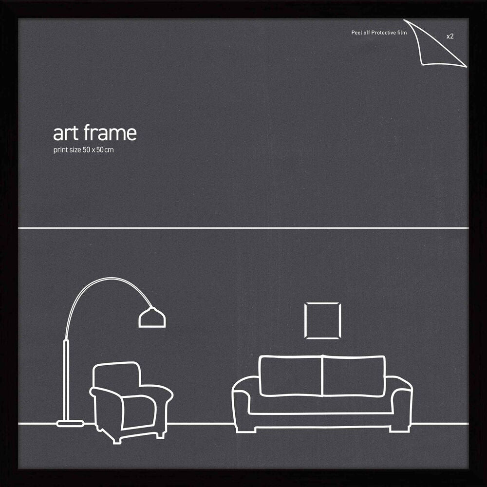 4PK Impact Merch Classic Picture Frame Fits 50x50cm Print - Black