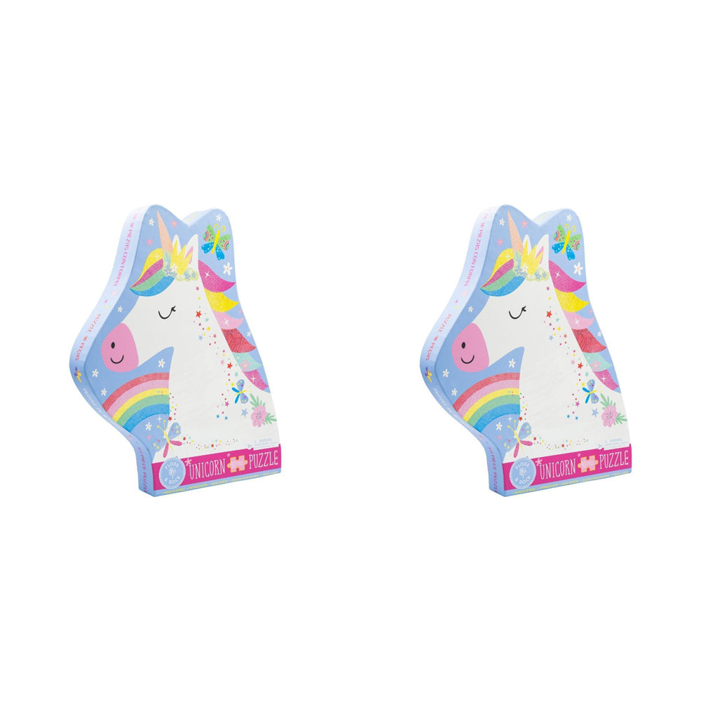 2x 40pc Floss & Rock Shaped Jigsaw Puzzle 55x58cm Unicorn 3+