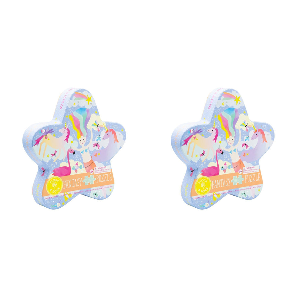 2x 20pc Floss & Rock Shaped Jigsaw Puzzle Game Fantasy 3+