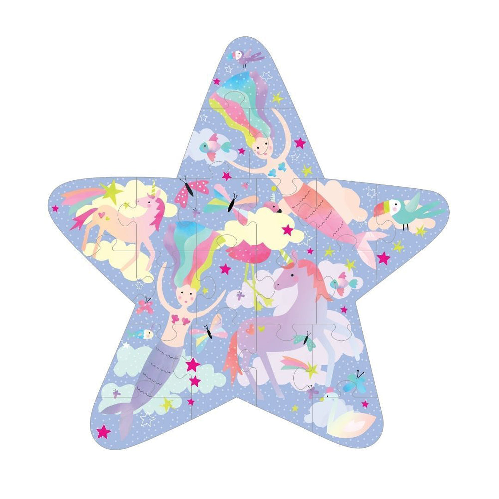 2x 20pc Floss & Rock Shaped Jigsaw Puzzle Game Fantasy 3+