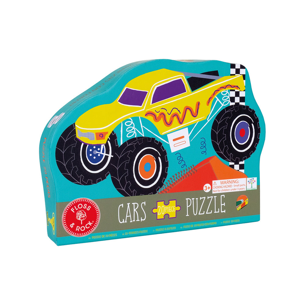 2x Floss Rock Shaped Jigsaw Puzzle Game Cars 3+