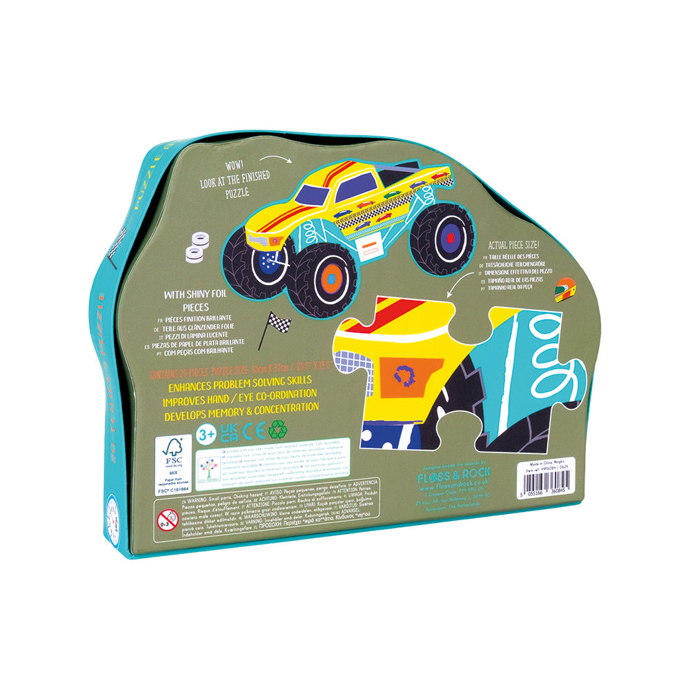 2x Floss Rock Shaped Jigsaw Puzzle Game Cars 3+