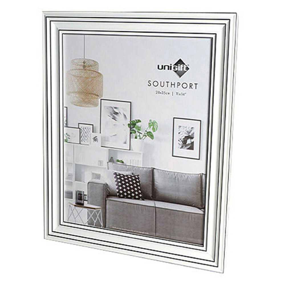 12PK Unigift Southport Wooden/Glass Picture Photo Frame 11x14in 28x35cm White