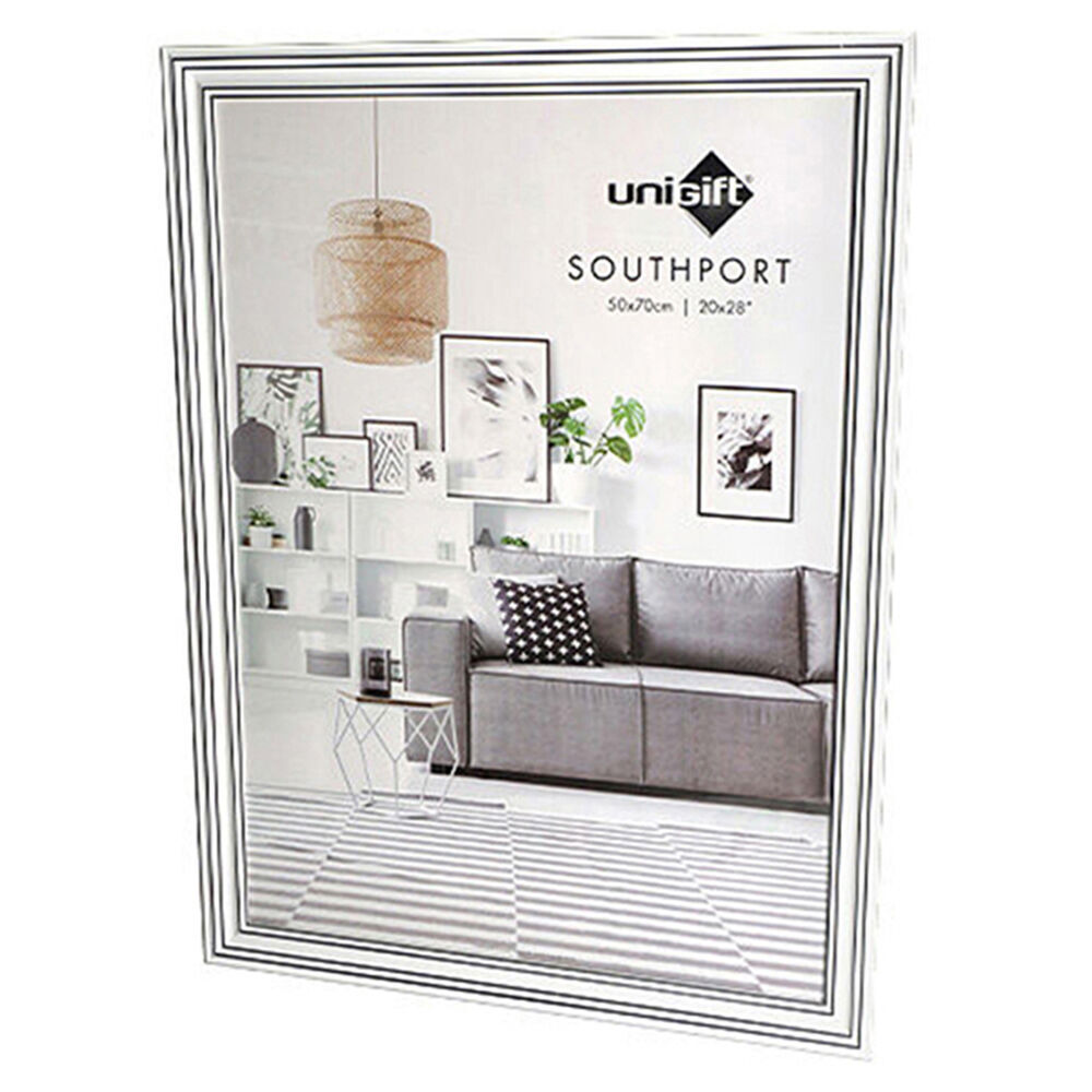 6PK Unigift Southport Wooden/Glass Picture Photo Frame 20x28in 50x70cm White