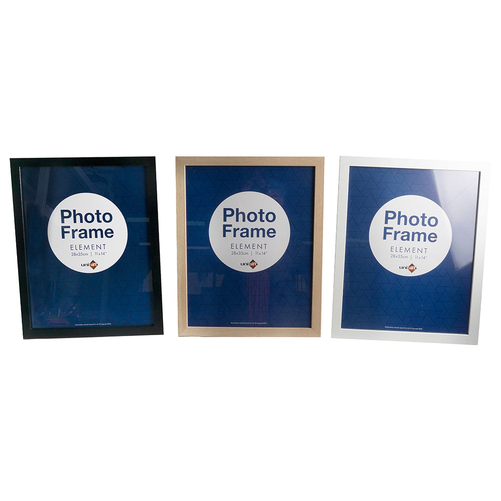 4PK Unigift Element 28x35cm MDF/Glass Picture Frame - Assorted