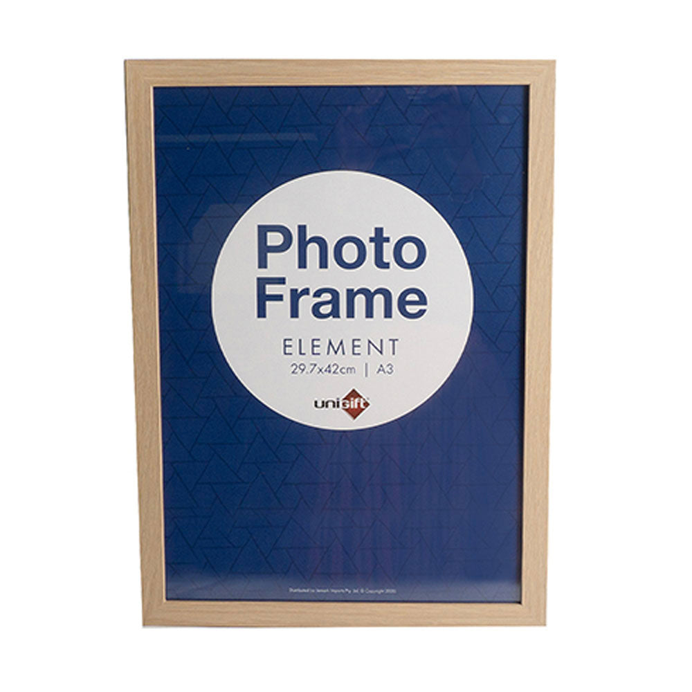 4PK Unigift Element MDF/Glass A3 Picture Frame - Assorted