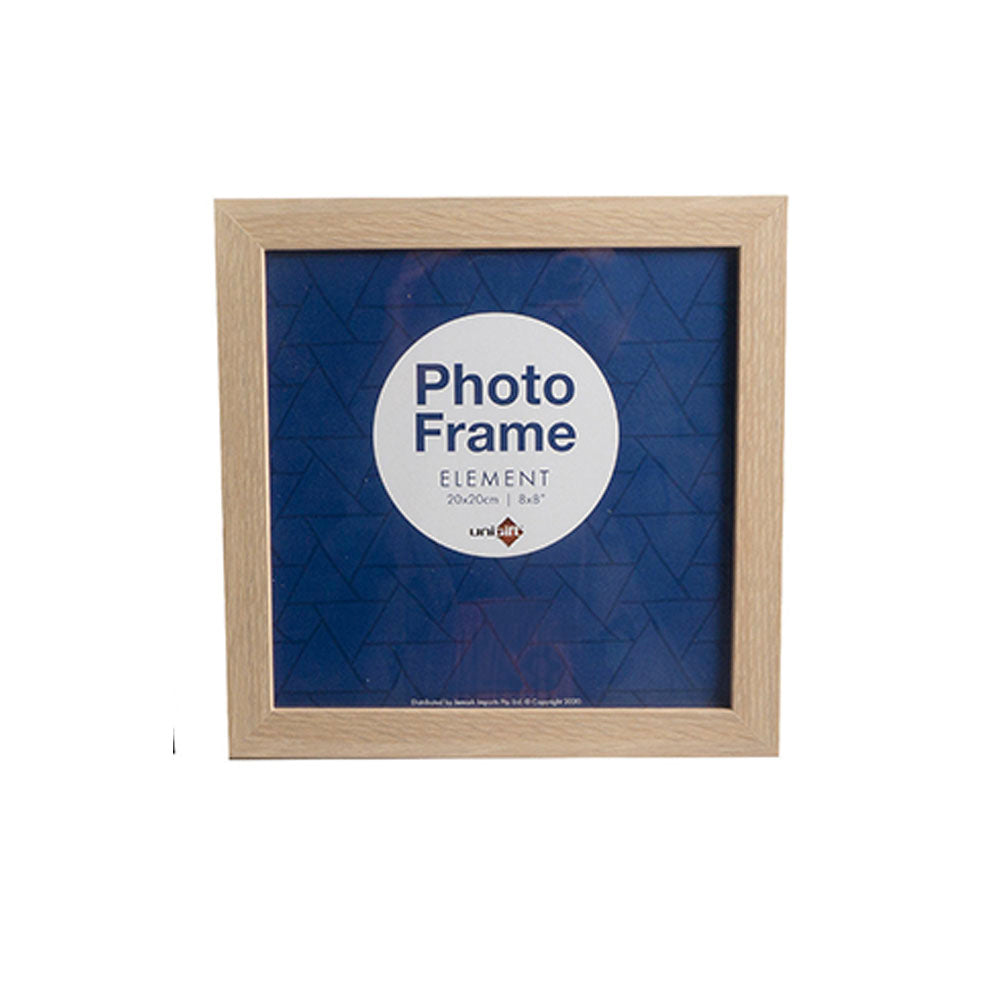 6PK Unigift Element 20x20cm MDF/Glass Picture Frame - Assorted