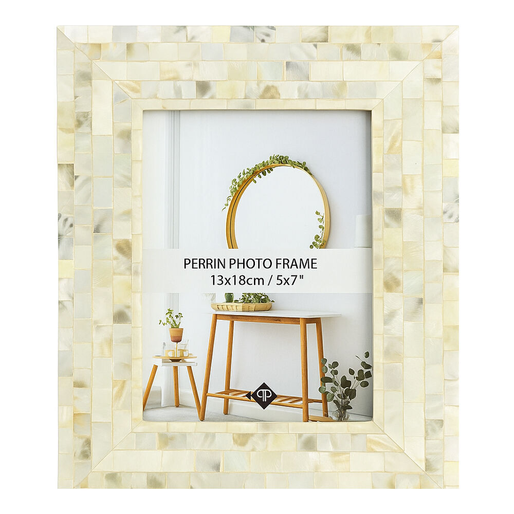 6PK Unigift Perini Home Decor Glass Picture Photo Frame 10x15cm Pearl