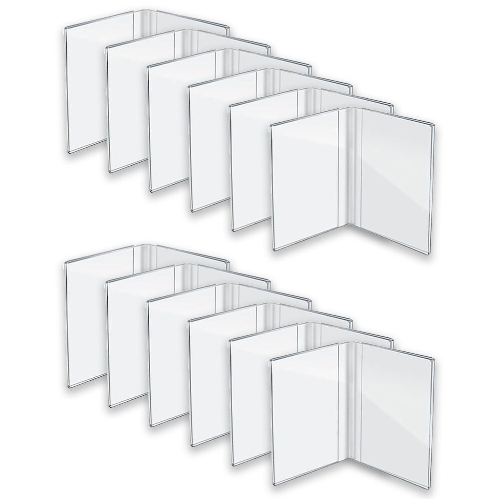 12PK Unigift Inspire Vertical Double Picture Photo Frame 15x20cm Clear