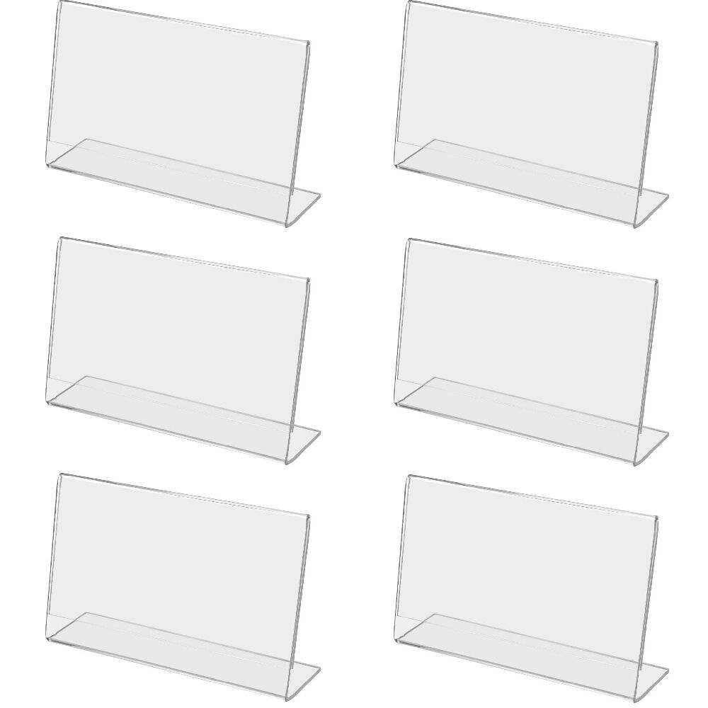 6PK Unigift Inspire Horizontal Standing Picture Photo Frame A4 21x29.7cm Clear