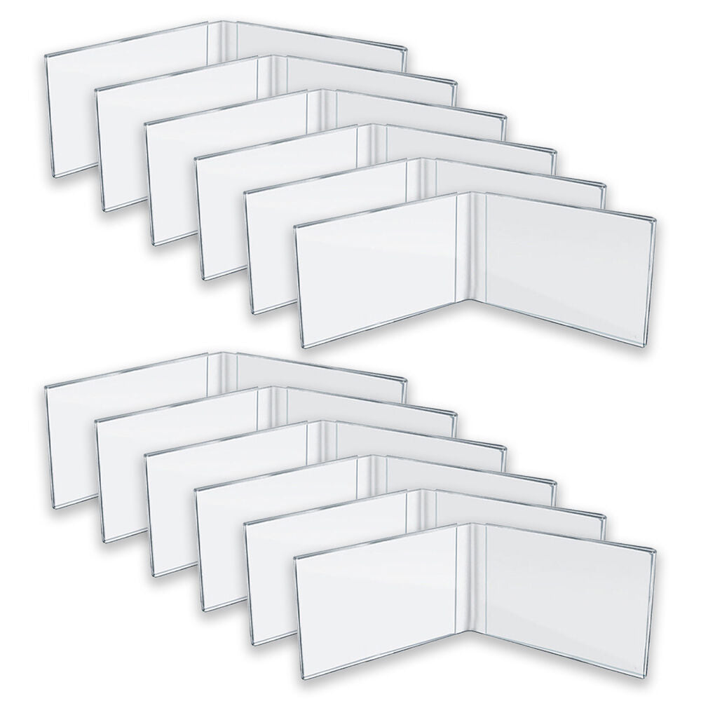 12PK Unigift Inspire Horizontal Double Picture Photo Frame 10x15cm Clear