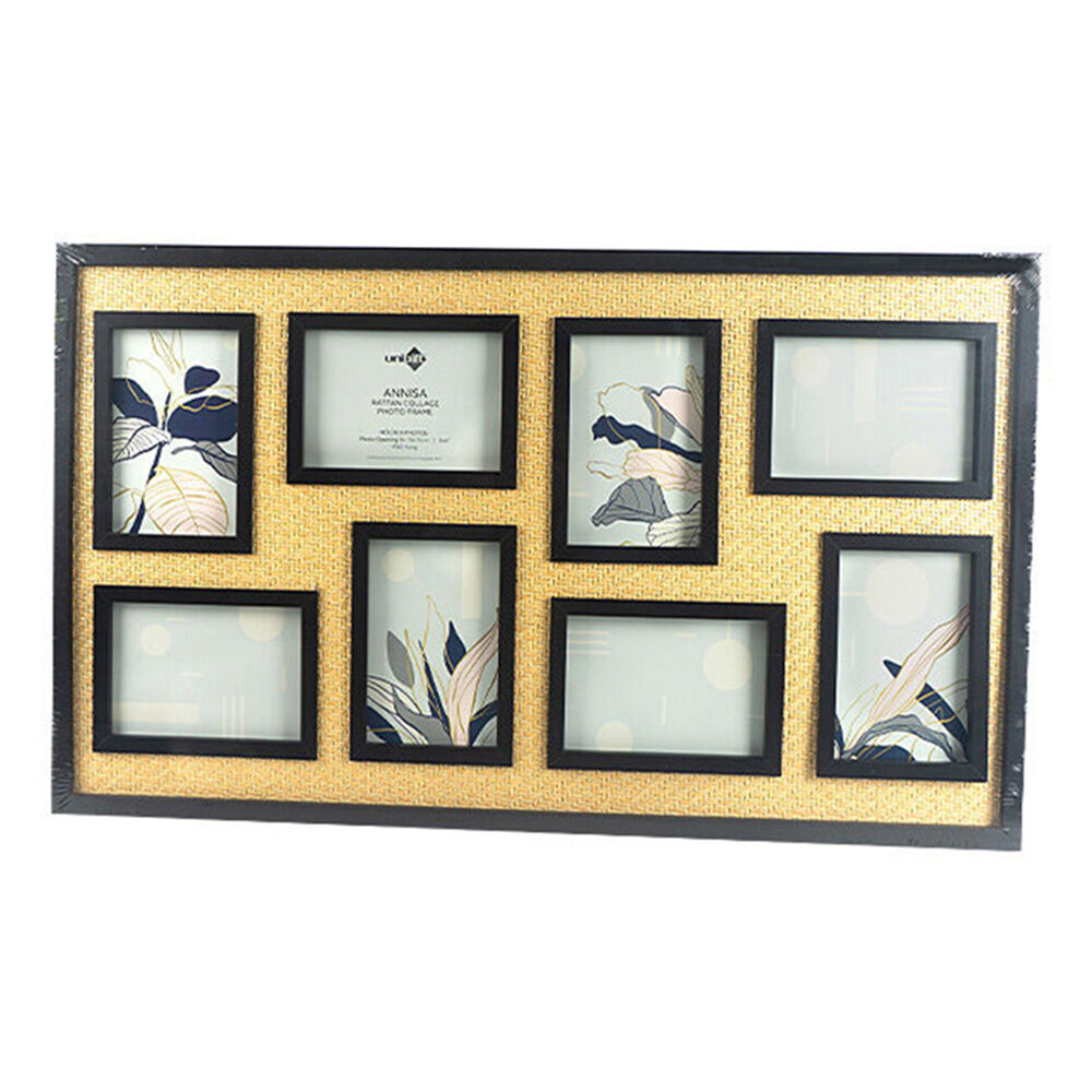 2PK Unigift Annisa Rattan Wooden/Glass Picture Photo Frame 10x15cm Black&Natural