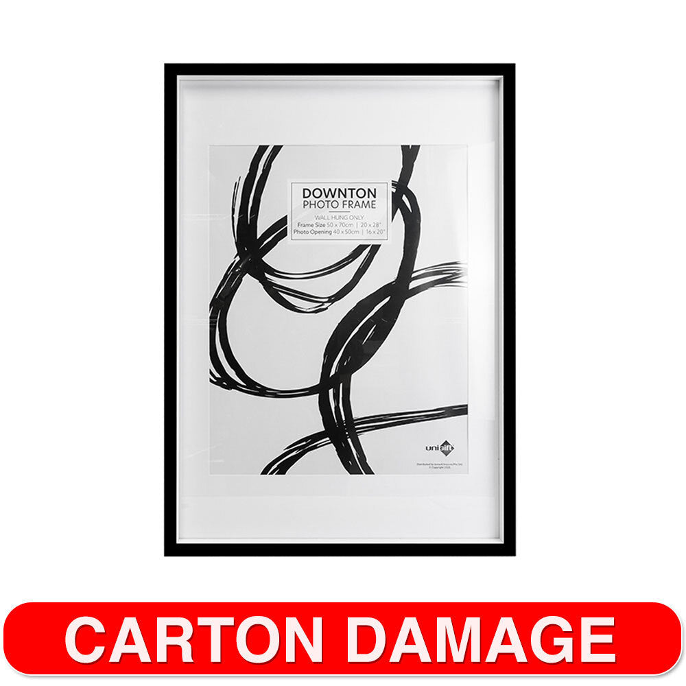Unigift Downton 50x70cm MDF/Perspex Matt Picture Frame - Black