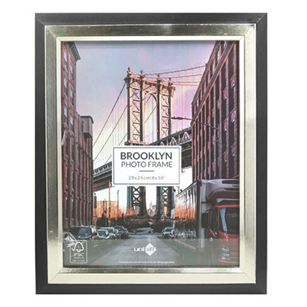 6PK Unigift Brooklyn Wooden/Glass Picture Photo Frame 20x25cm Black/Gold