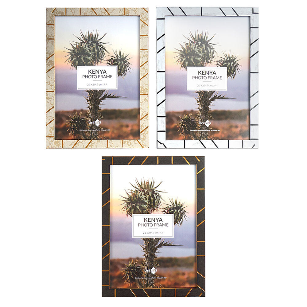 6PK Unigift Kenya Home Photo/Picture Frame A4 Assorted