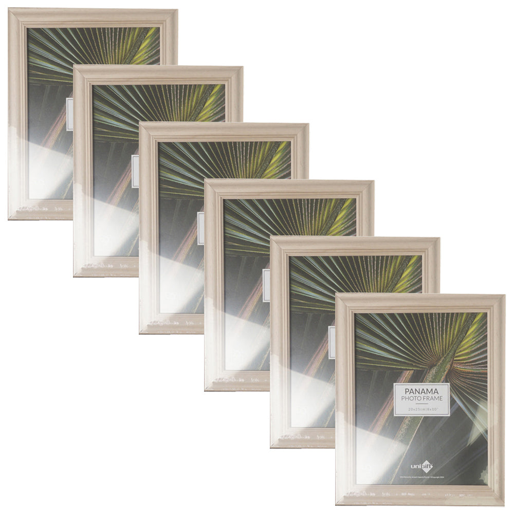 6PK Unigift 20x25cm Panama Photo Picture Frame Home Decor Assorted