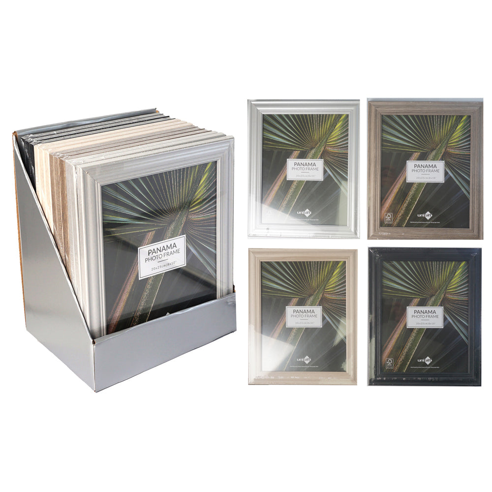 6PK Unigift 20x25cm Panama Photo Picture Frame Home Decor Assorted
