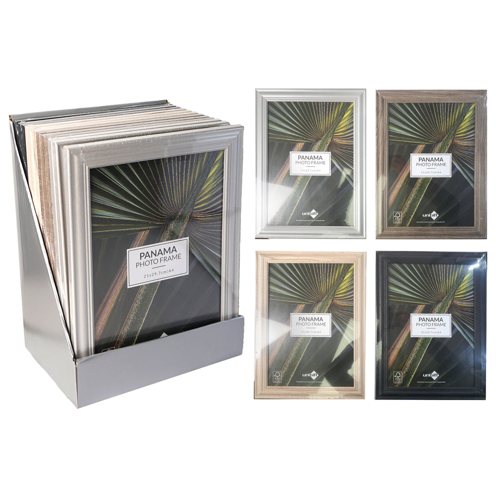 4PK Unigift A4 Panama Photo Picture Frame Home Decor  Assorted