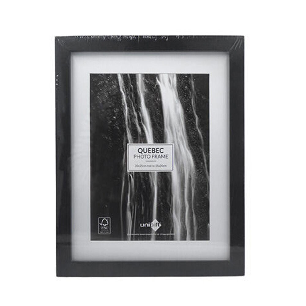12x Unigift Quebec Matboard Wooden/Glass Photo Frame 20x25/15x20cm Assorted