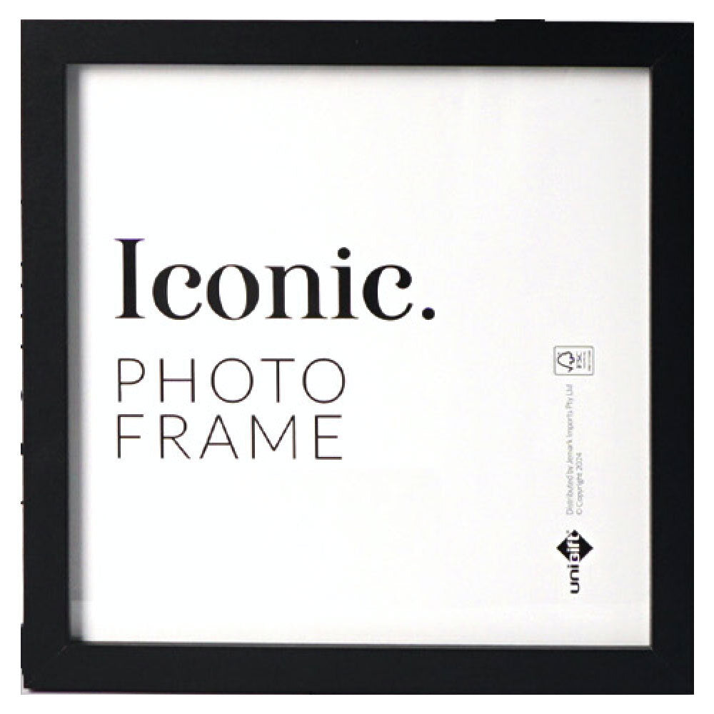 12PK Unigift 30x30cm Iconic MDF Glass Photo Frame - Black
