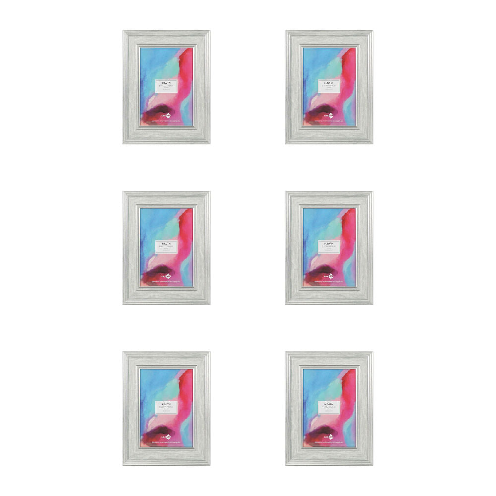 6PK Unigift Haven Photo Frame Picture Holder 13x18cm - Grey