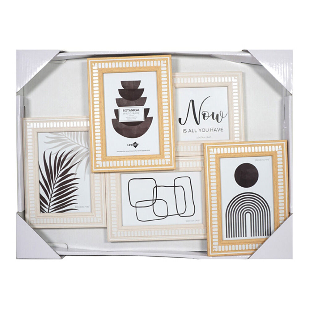 4PK Unigift Botanical Collage 5-Openings Photo Frame Home Decor