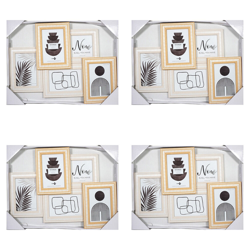 4PK Unigift Botanical Collage 5-Openings Photo Frame Home Decor