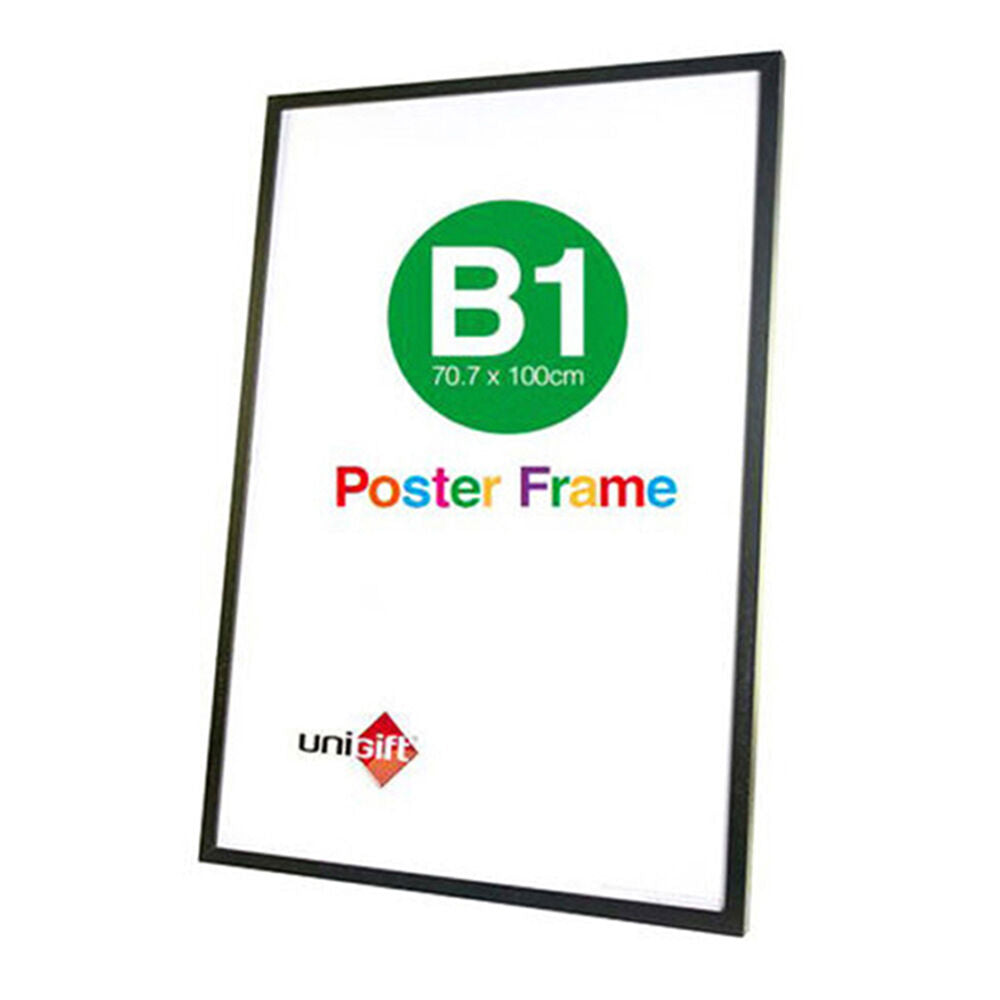 Unigift Wooden Poster Picture Photo Frame B1 70.7x100cm Black