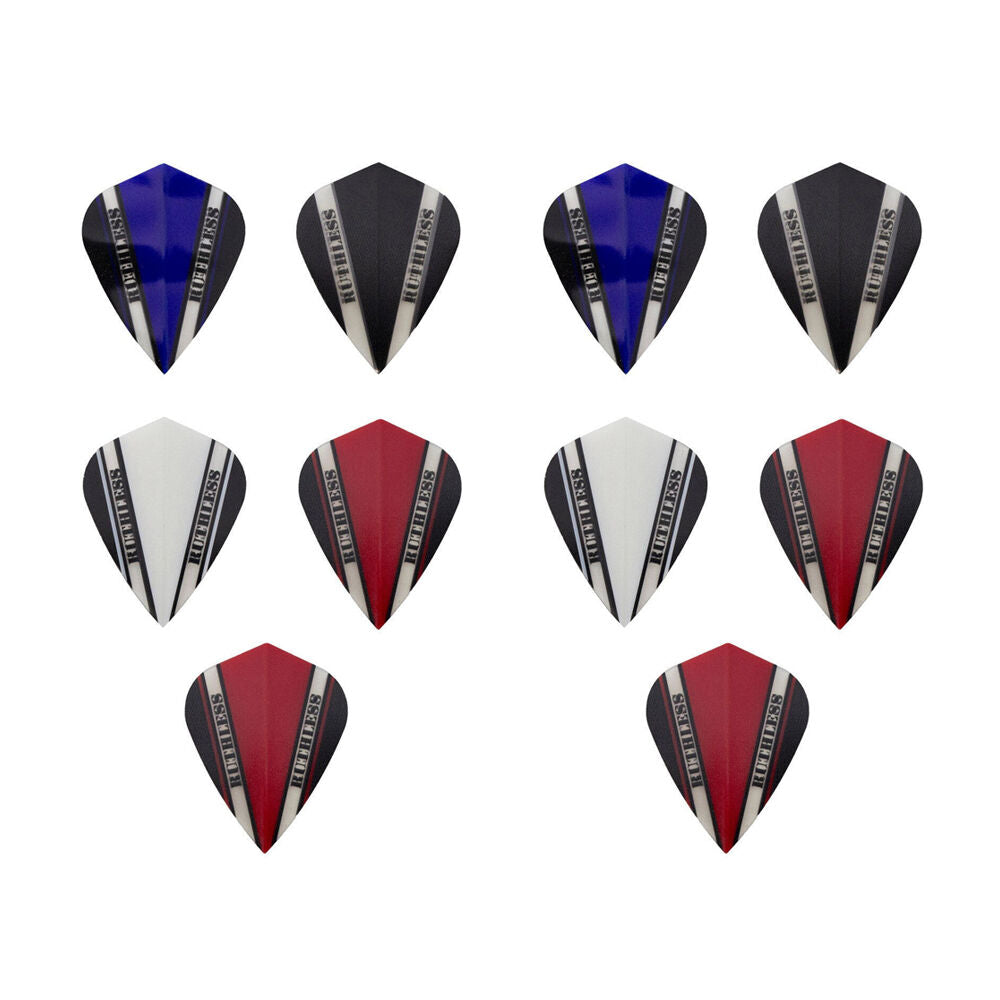 10x 3pc Formula Sports Ruthless V100 Pro Dart Flights Kite Shape Assorted
