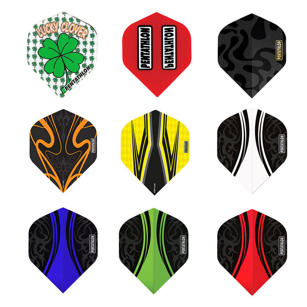 10x 3pc Formula Sports Pentathlon Emblem Dart Flights Standard Shape Assorted