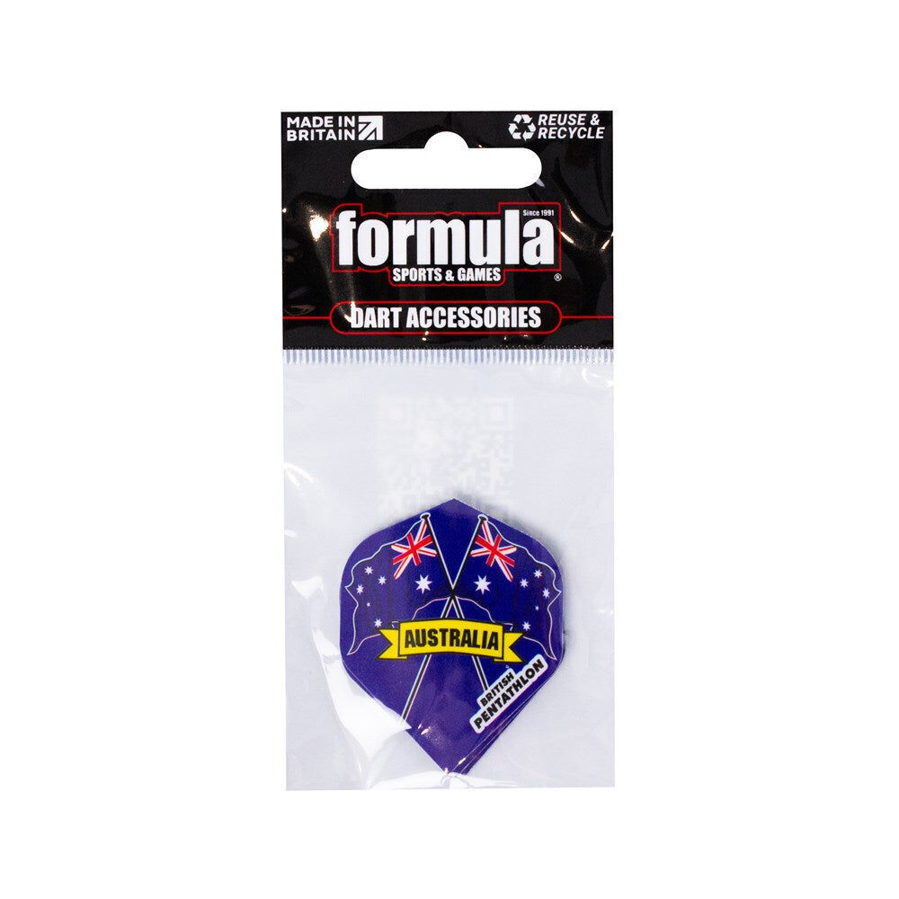 10x 3pc Formula Sports Aussie Flag Dart Board Flights Standard Shape