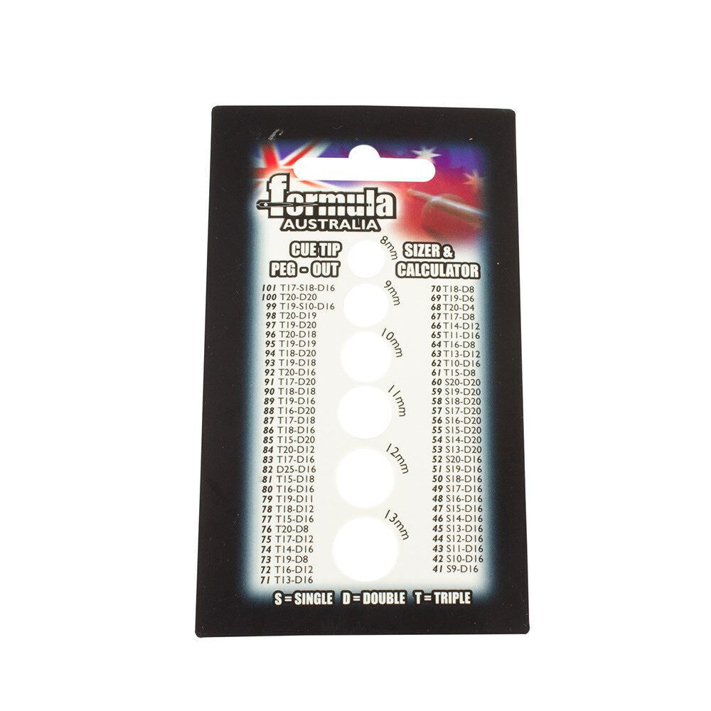 10PK Formula Sports Peg Out Card Fast Dart Board Game Calculator
