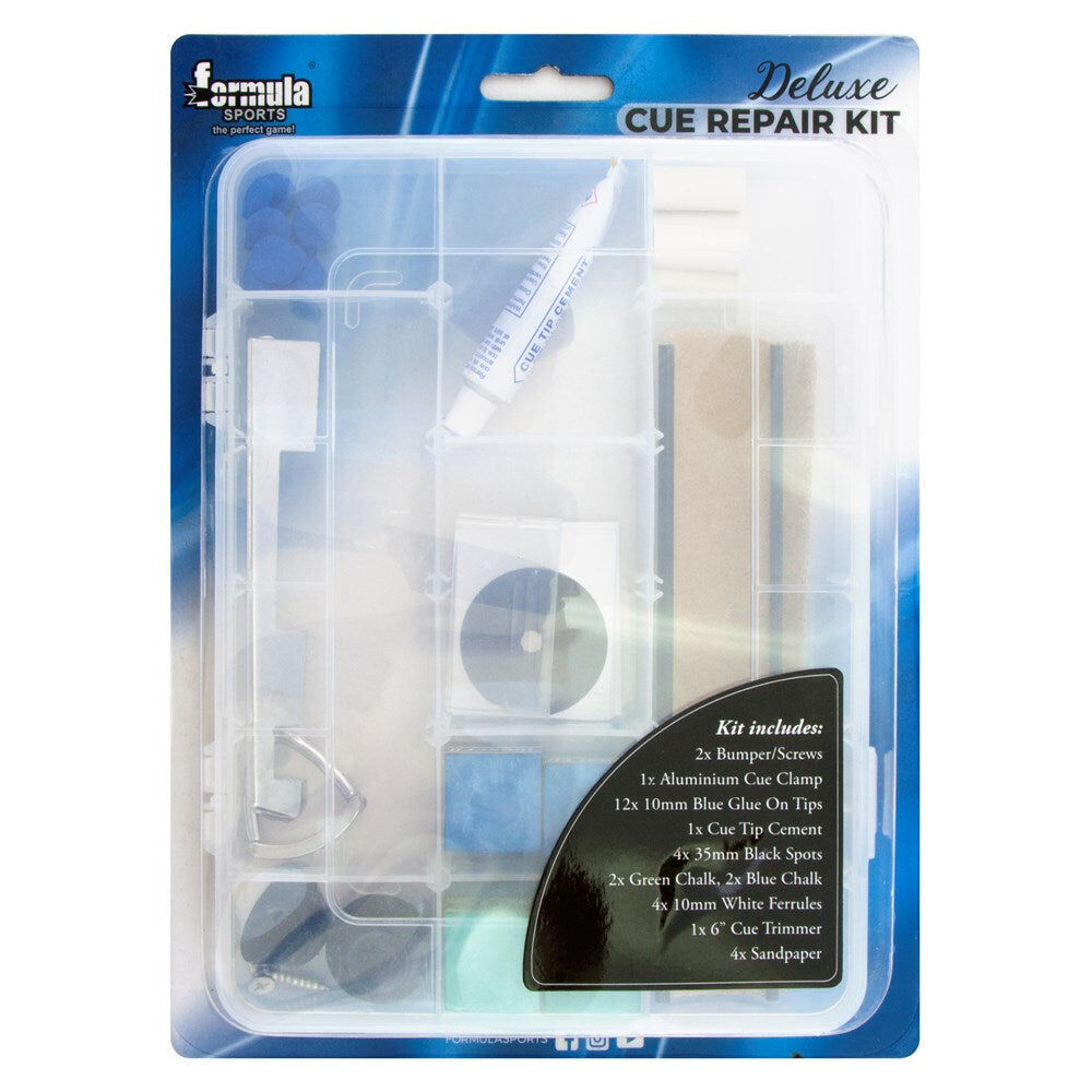 Formula Sports Pool Snooker Billiard Table Deluxe Cue Repair Tipping Kit Large