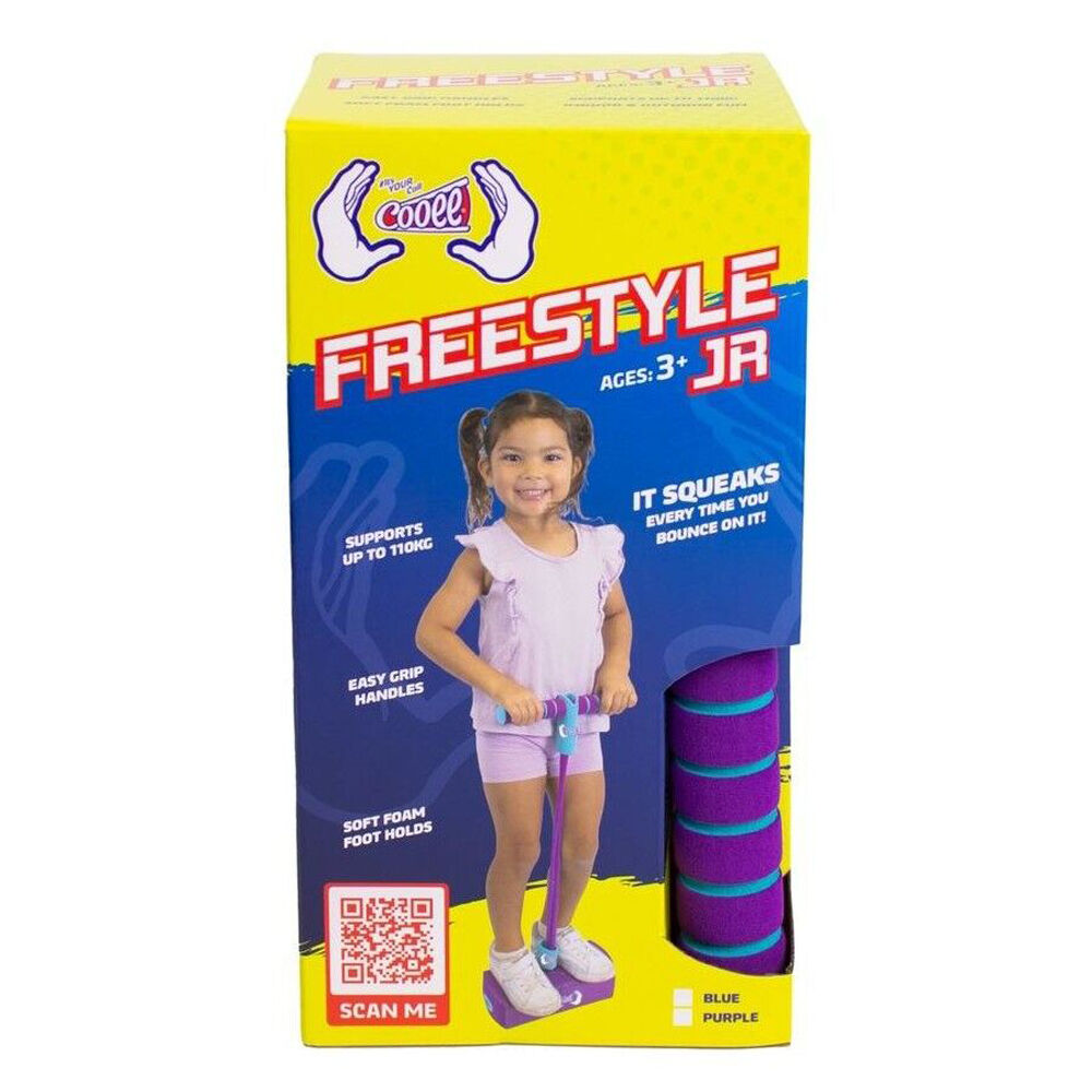 Cooee Freestyle Junior Pogo Bounce Jump Stick Upto 110kg Purple/Blue 3+
