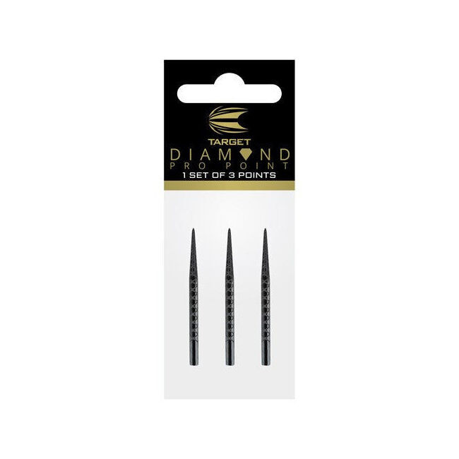 3x 3pc Target Diamond Pro Dart Point Replacement Spare Tip 32mm Black