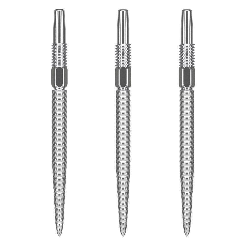 2x 3pc Target Swiss Nano Dart Point Replacement Spare Tip 26mm Silver