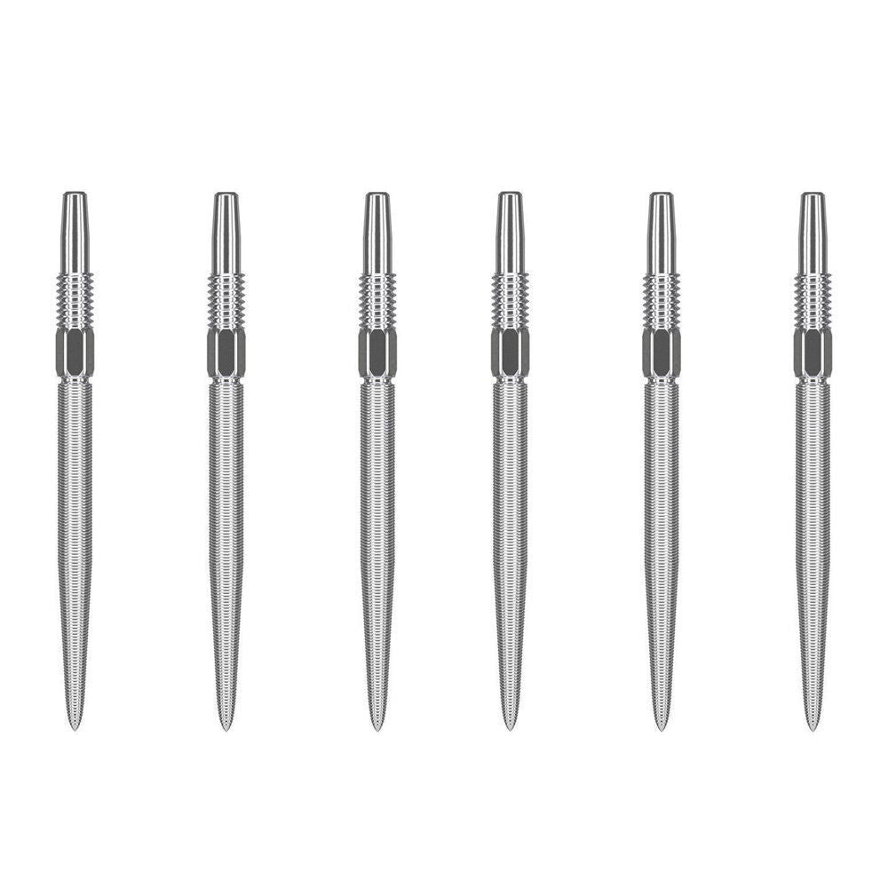 2x 3pc Target Swiss Nano Dart Point Replacement Spare Tip 30mm Silver