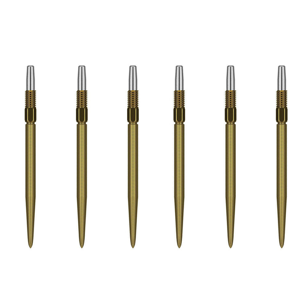 2x 3pc Target Swiss Nano Dart Point Replacement Spare Accessory Tip 35mm Gold