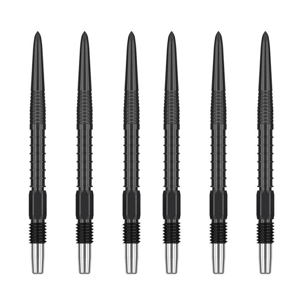 2x 3pc Target Swiss FireDart Point Black Dart Replacement Spare Tip 40mm