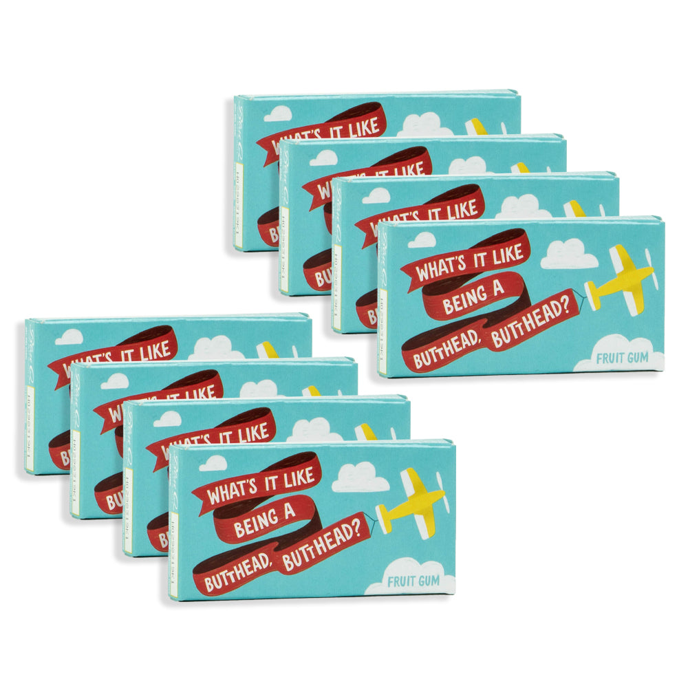8x 8pc Blue Q Bu*thead Flavoured Chewing Gum Fruit Confectionery