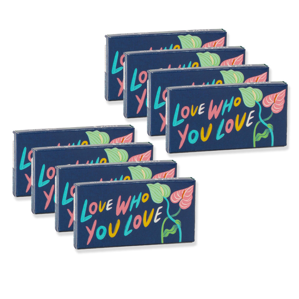 8x 8pc Blue Q Love Who You Love Flavoured Chewing Gum Fruit